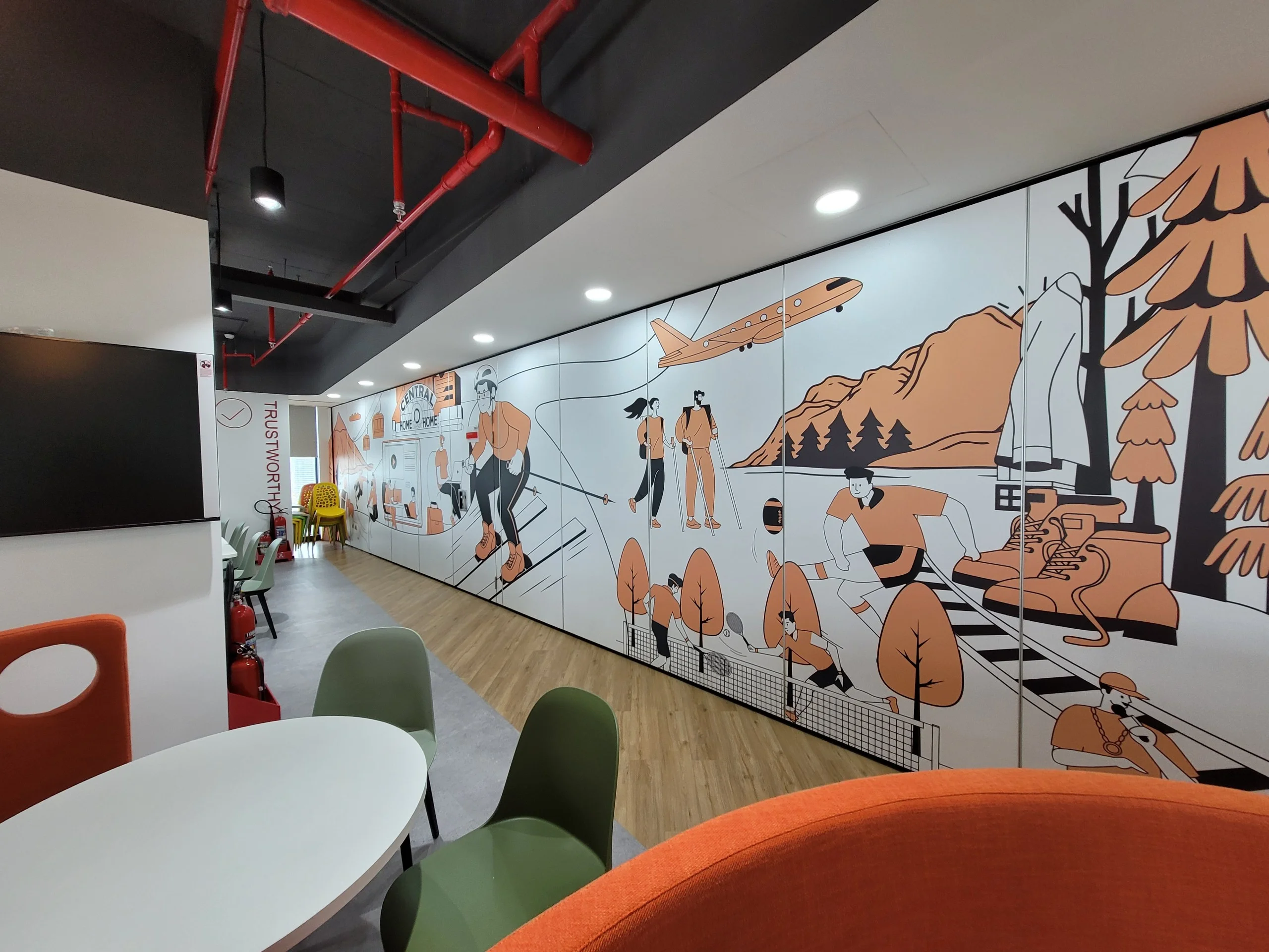 Hình minh hoạ thiết kế poster đặt tại văn phòng
