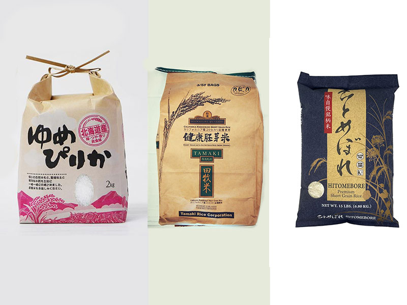 Hình minh họa mẫu bao bì gạo đẹp của Nhật Bản
