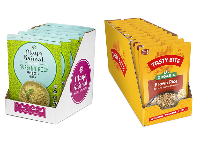 Hình minh họa mẫu bao bì gạo đẹp của Ấn Độ xuất khẩu