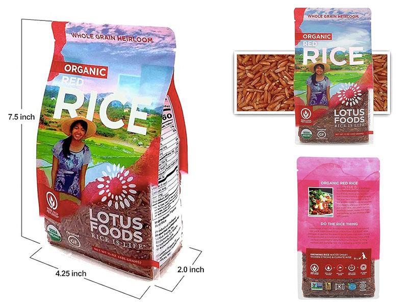 Hình minh hoạ thiết kế bao bì gạo lứt Thái Lan xuất khẩu